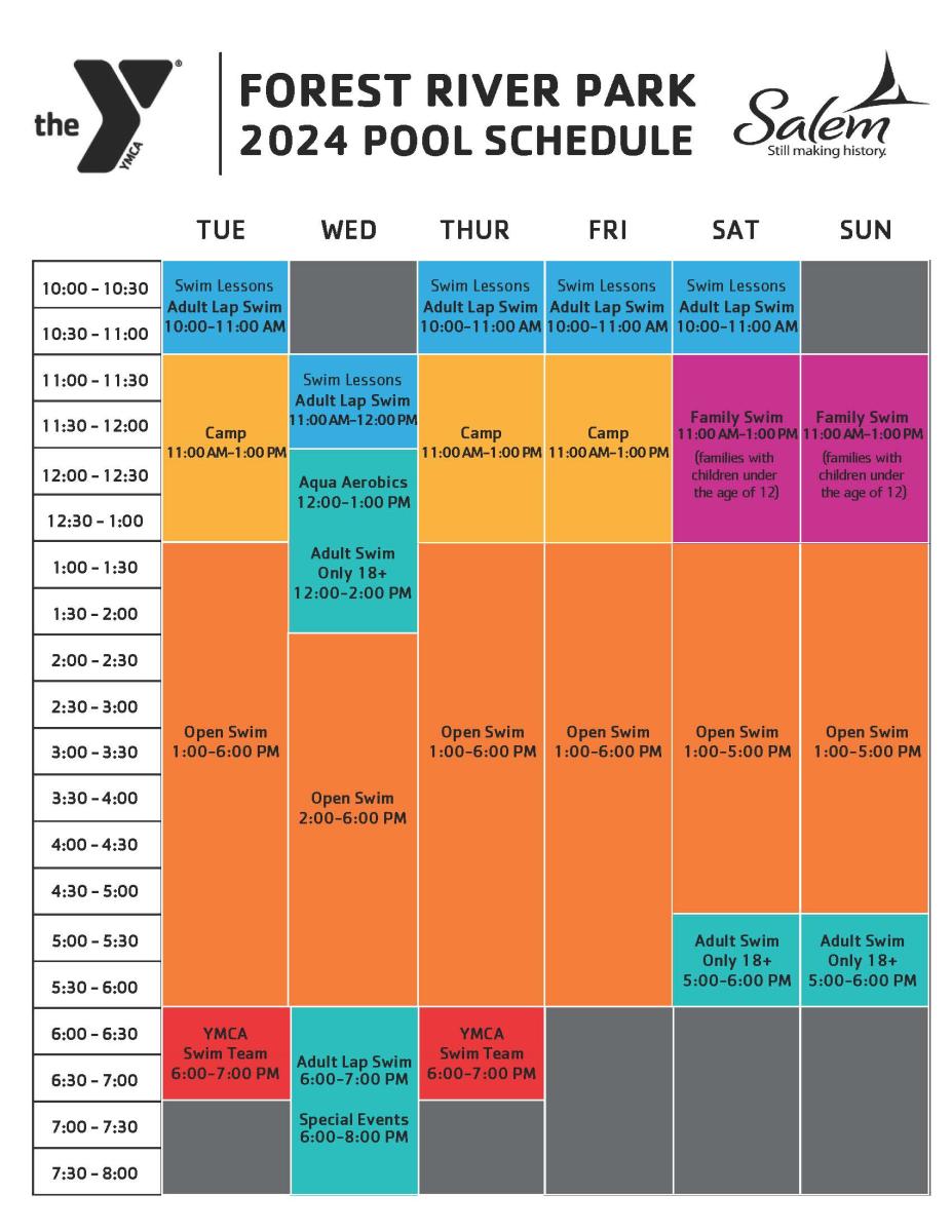 2024 Pool schedule